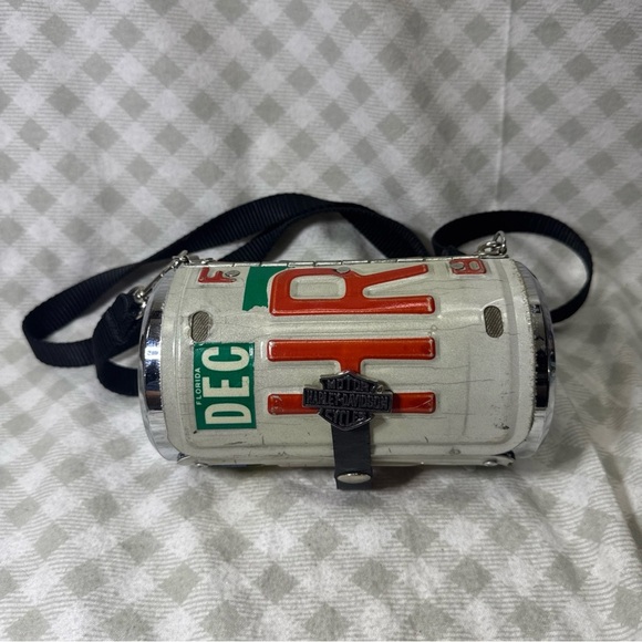 Little Earth Handbags - Rare Little Earth Florida License Plate Harley Davidson Barrel Purse Handbag